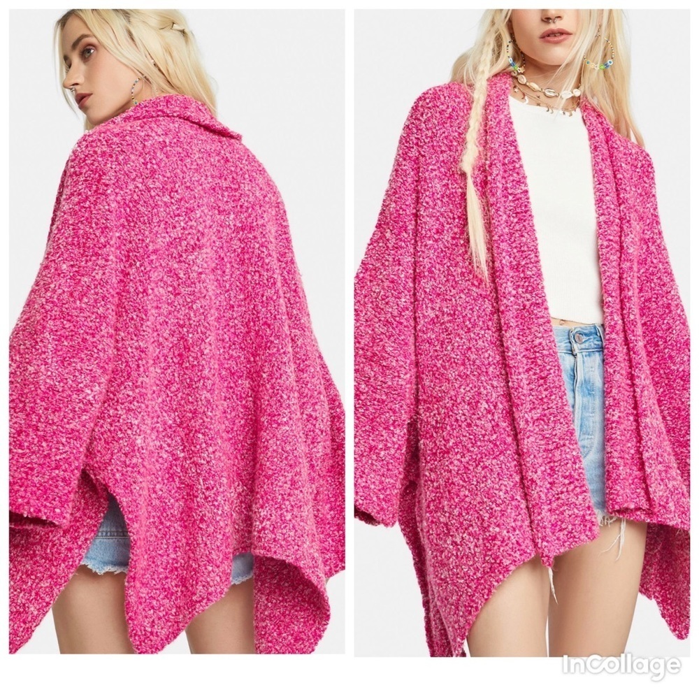 NWT Free People Prickly Pear BFF BOUCLE CARDIGAN XS